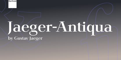 Jaeger-Antiqua Font Poster 1